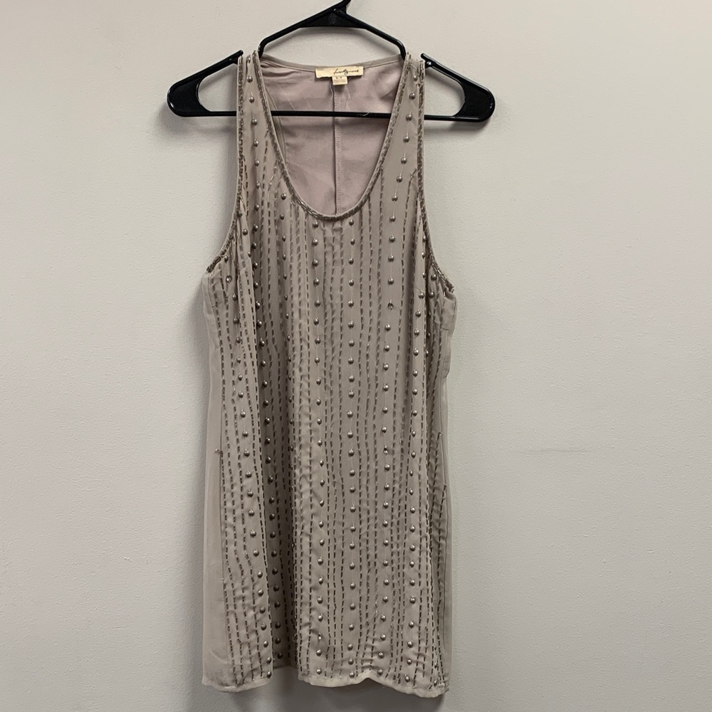 Forever 21 Taupe Embellished Tank Top